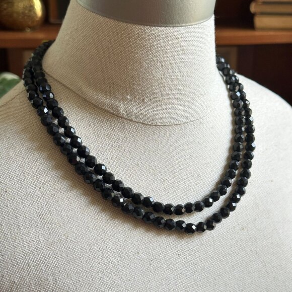 Vintage Black Cameo Necklace Set - Picture 6 of 8